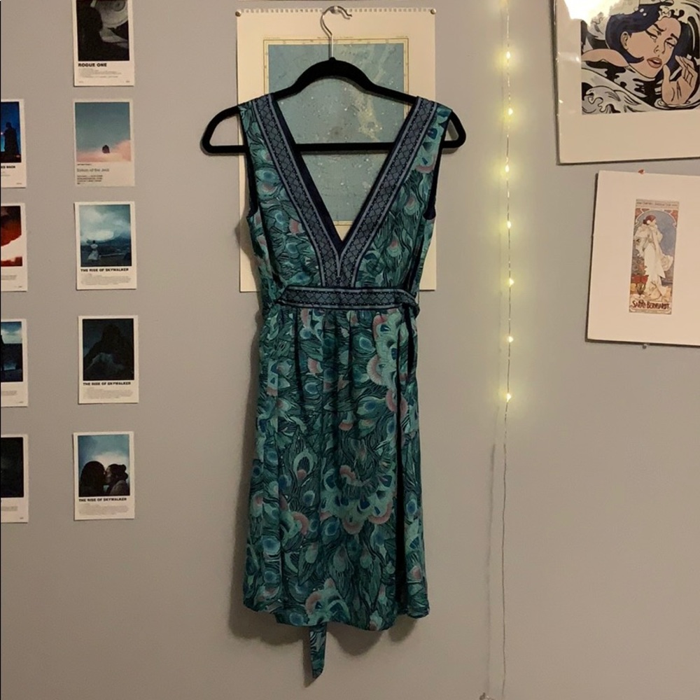 Peacock print dress!